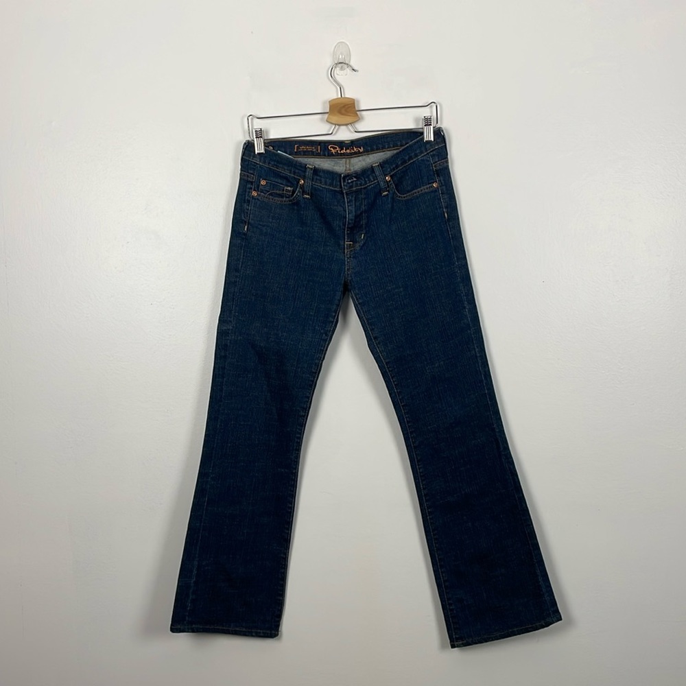 Fidelity Bella Donna Mid-Rise Bootcut Womens 29x34 5 Pocket Casual Blue Jeans
